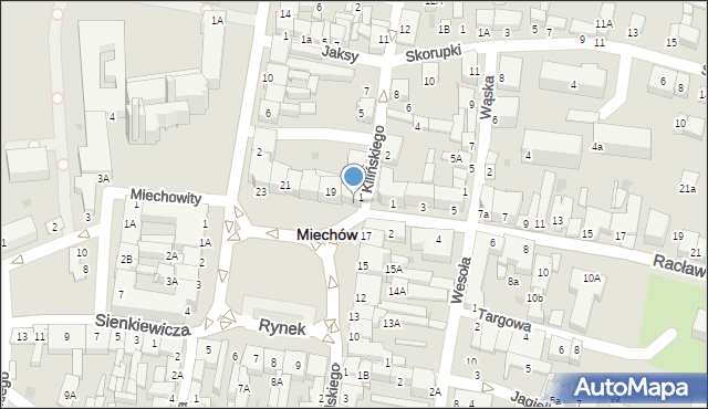 Miechów, Rynek, 18, mapa Miechów