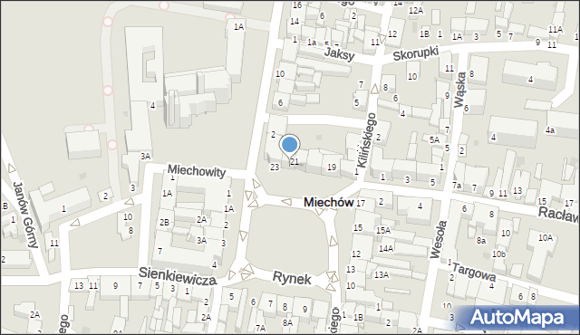 Miechów, Rynek, 22, mapa Miechów