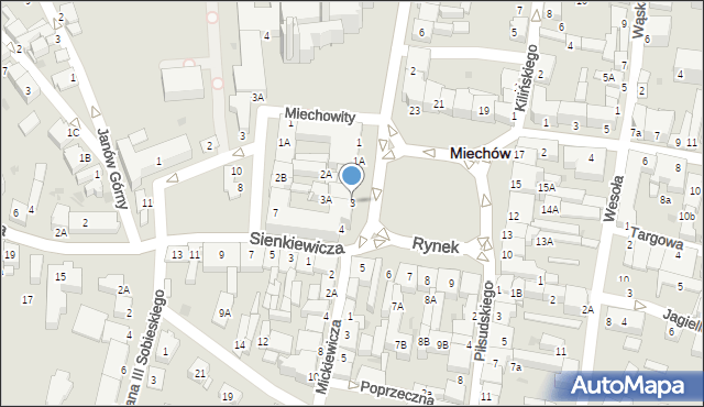 Miechów, Rynek, 3, mapa Miechów