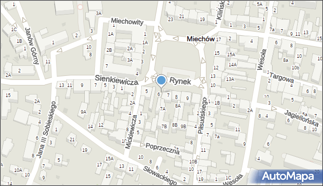 Miechów, Rynek, 6A, mapa Miechów