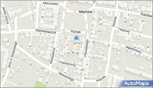 Miechów, Rynek, 9A, mapa Miechów