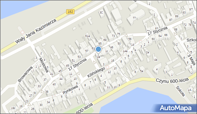 Międzychód, Rynek, 1a, mapa Międzychód