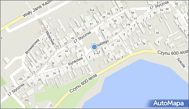 Międzychód, Rynek, 7, mapa Międzychód