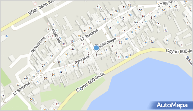 Międzychód, Rynek, 8, mapa Międzychód