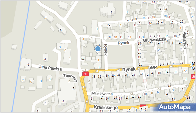 Miejska Górka, Rynek, 4, mapa Miejska Górka