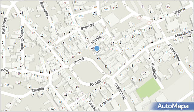 Mielec, Rynek, 28, mapa Mielca