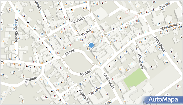 Mielec, Rynek, 31, mapa Mielca