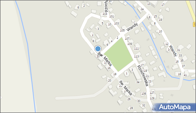 Mielec, Rynek Rzochowski, 10, mapa Mielca