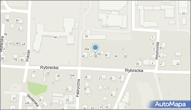 Mikołów, Rybnicka, 38, mapa Mikołów