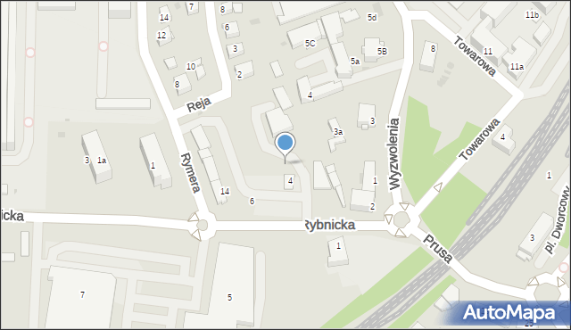 Mikołów, Rybnicka, 4i, mapa Mikołów