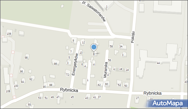 Mikołów, Rymarska, 6, mapa Mikołów
