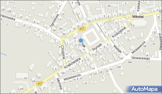 Mikstat, Rynek, 11, mapa Mikstat