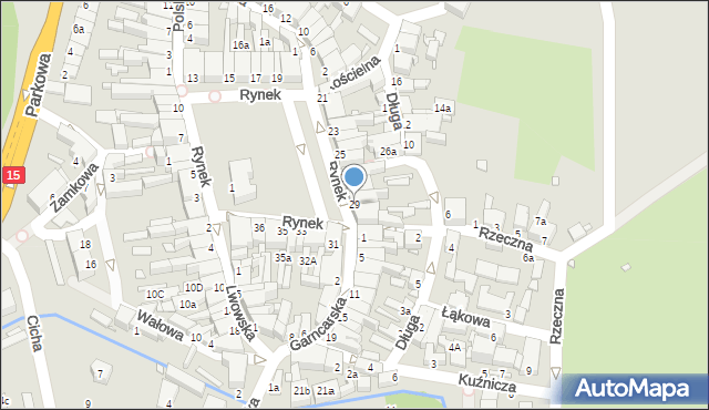 Milicz, Rynek, 29, mapa Milicz
