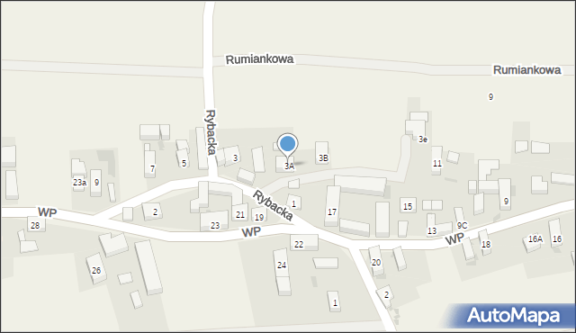 Miłkowice, Rybacka, 3A, mapa Miłkowice