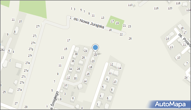 Modlnica, Rydza Śmigłego, 22, mapa Modlnica