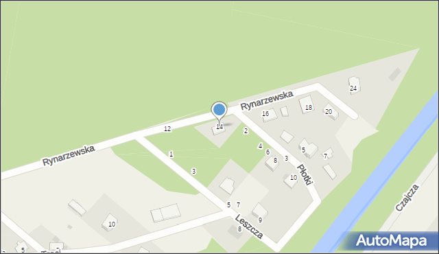 Murowaniec, Rynarzewska, 14, mapa Murowaniec