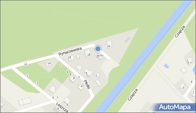 Murowaniec, Rynarzewska, 20, mapa Murowaniec