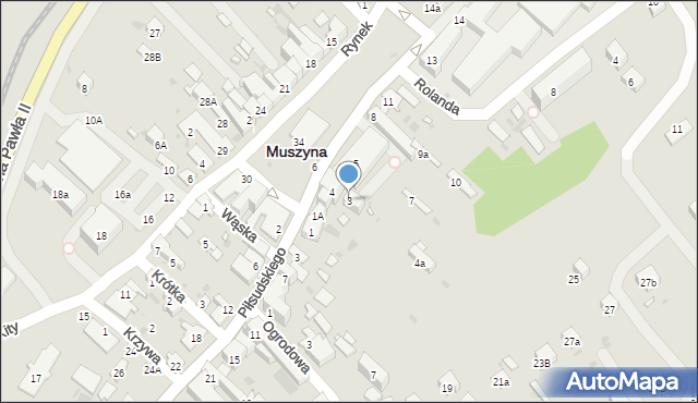 Muszyna, Rynek, 3, mapa Muszyna