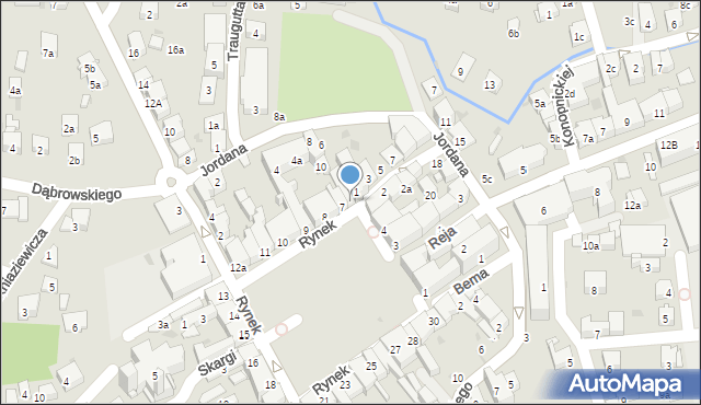 Myślenice, Rynek, 6, mapa Myślenice
