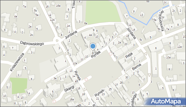 Myślenice, Rynek, 9, mapa Myślenice