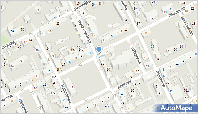 Myślibórz, Rynek Jana Pawła II, 12, mapa Myślibórz