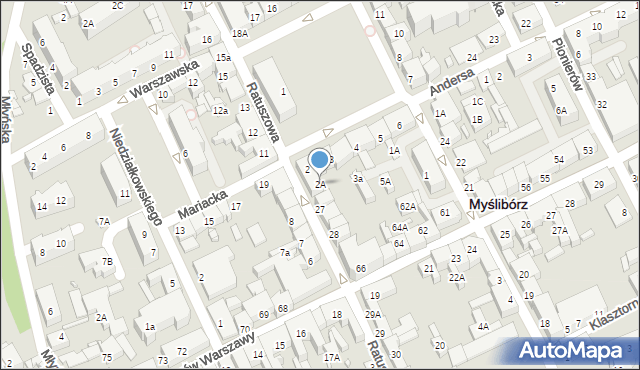 Myślibórz, Rynek Jana Pawła II, 2A, mapa Myślibórz