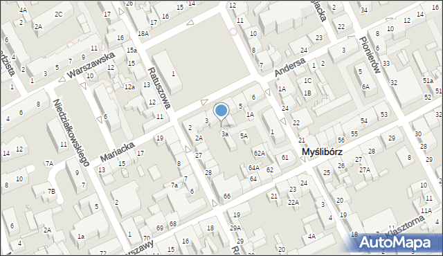 Myślibórz, Rynek Jana Pawła II, 4a, mapa Myślibórz