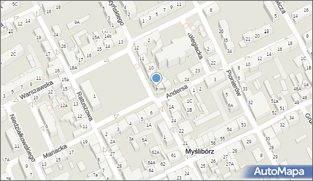 Myślibórz, Rynek Jana Pawła II, 7, mapa Myślibórz