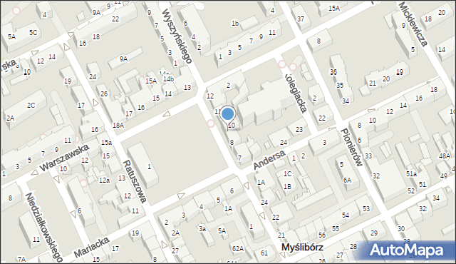 Myślibórz, Rynek Jana Pawła II, 9, mapa Myślibórz