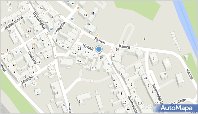 Mysłowice, Rynek, 19a, mapa Mysłowice