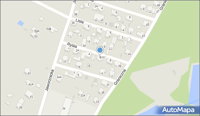 Myszków, Rysia, 6, mapa Myszków