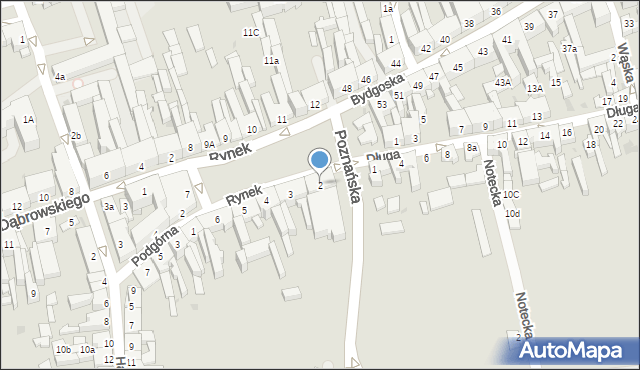 Nakło nad Notecią, Rynek, 2, mapa Nakło nad Notecią