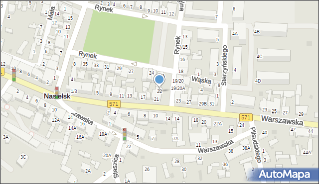 Nasielsk, Rynek, 22, mapa Nasielsk