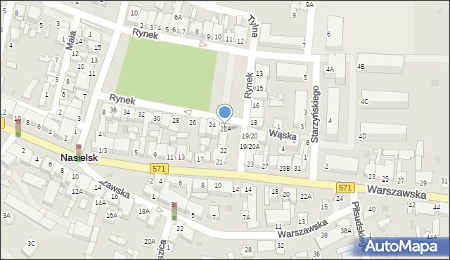 Nasielsk, Rynek, 22A, mapa Nasielsk