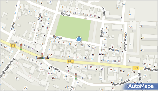 Nasielsk, Rynek, 27, mapa Nasielsk