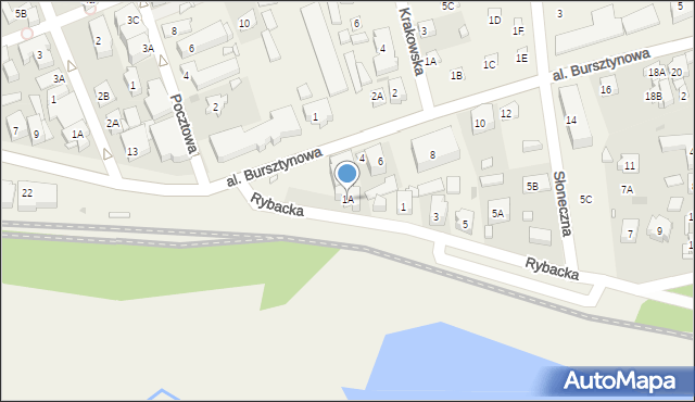 Niechorze, Rybacka, 1A, mapa Niechorze