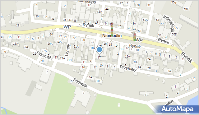Niemodlin, Rynek, 17, mapa Niemodlin
