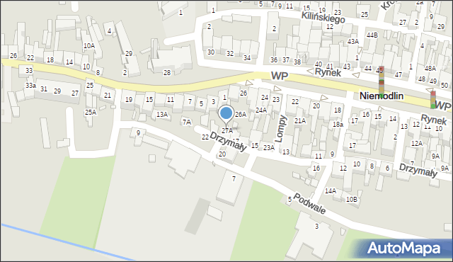 Niemodlin, Rynek, 27A, mapa Niemodlin