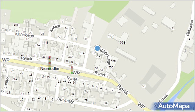 Niemodlin, Rynek, 53A, mapa Niemodlin