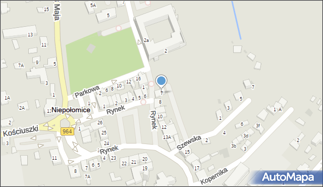 Niepołomice, Rynek, 7, mapa Niepołomice