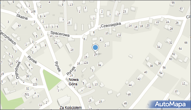 Nowa Góra, Rynek, 17, mapa Nowa Góra