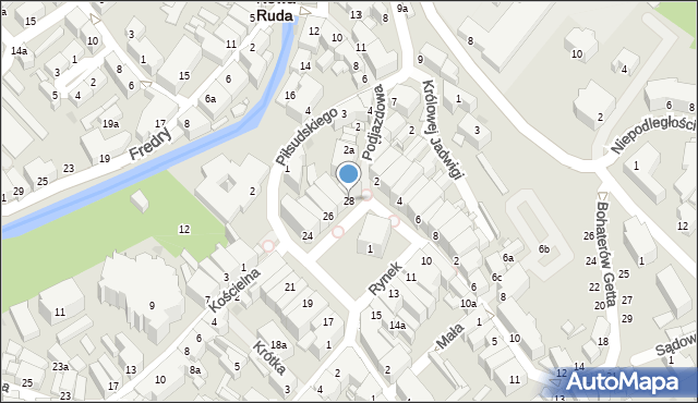 Nowa Ruda, Rynek, 28, mapa Nowa Ruda