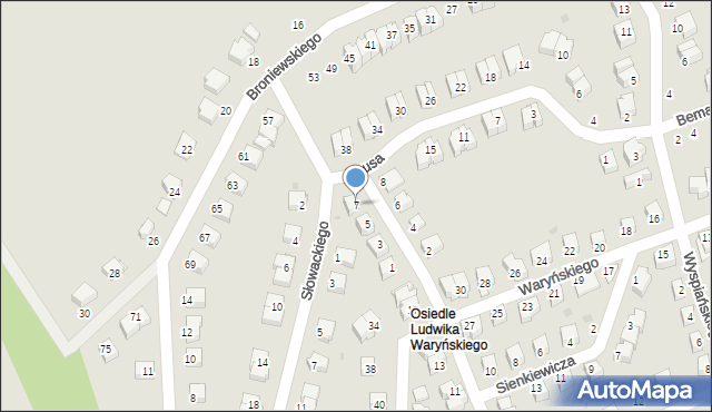 Nowa Ruda, Rycerska, 7, mapa Nowa Ruda