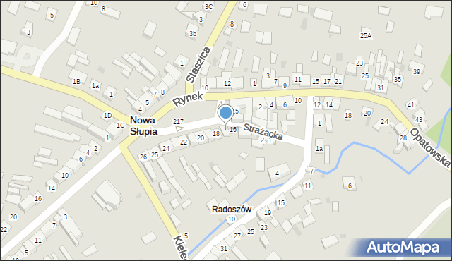 Nowa Słupia, Rynek, 17, mapa Nowa Słupia
