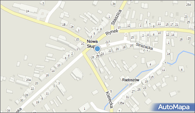 Nowa Słupia, Rynek, 25, mapa Nowa Słupia
