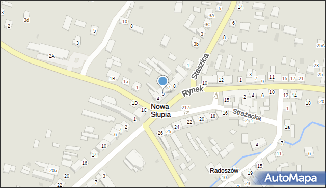 Nowa Słupia, Rynek, 5, mapa Nowa Słupia