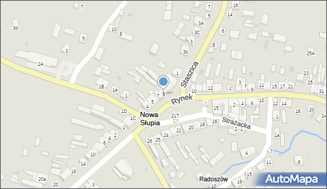 Nowa Słupia, Rynek, 8, mapa Nowa Słupia
