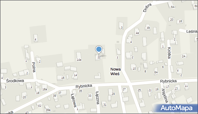 Nowa Wieś, Rybnicka, 12, mapa Nowa Wieś