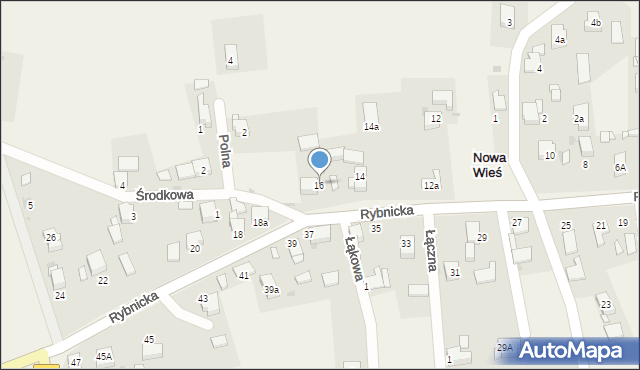 Nowa Wieś, Rybnicka, 16, mapa Nowa Wieś