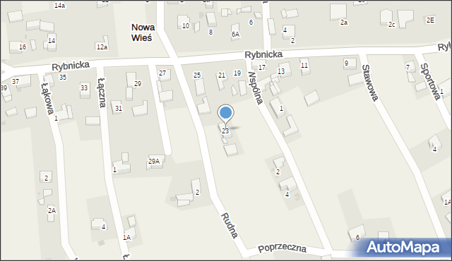 Nowa Wieś, Rybnicka, 23, mapa Nowa Wieś